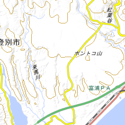 ロゲイニング18 Inのぼりべつ 検討図 地図右上のアイコンで いろいろと表示 非表示を切り換えられます 円やラインをクリックすると情報が ポップアップします