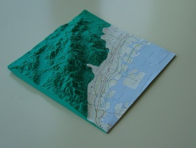 六甲山周辺立体模型