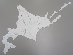 県別の立体模型（北海道）