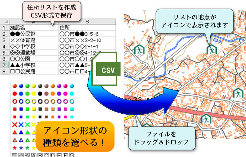 アイコン形状の種類を選べる！