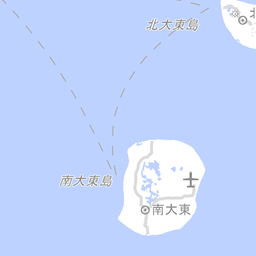 沖縄県北大東村の農地がある範囲の地図(地理院タイル)