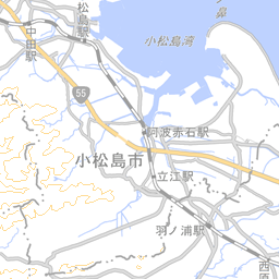 主要 路線バス の運行ルート バス停位置図 徳島県