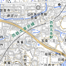 高尾川 [4000180009] 御笠川水系 地図 | 国土数値情報河川データセット