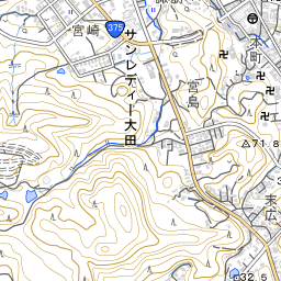 島根県大田市大田町大田 国勢調査町丁 字等別境界データセット