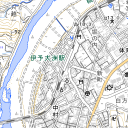 愛媛県大洲市中村 [382070060] | 国勢調査町丁・字等別境界データセット