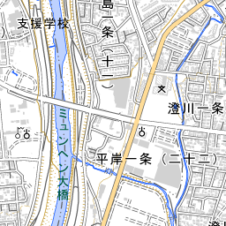 山鼻川 [8101030059] 石狩川水系 地図 | 国土数値情報河川データ