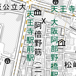 天王寺駅 周辺の地図 場所 アクセス 地図ナビ