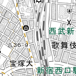 新宿西口駅 周辺の地図 地図ナビ