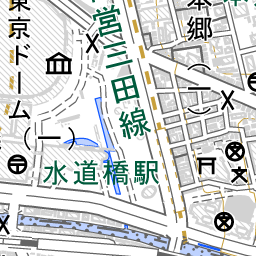 水道橋駅 周辺の地図 地図ナビ
