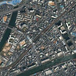 大阪市此花区 西九条・四貫島周辺の空中写真