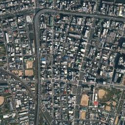 大阪市浪速区 桜川・木津川周辺の空中写真