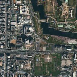 大阪市中央区 大阪城公園周辺の空中写真