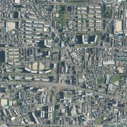 大阪市平野区 長吉・瓜破周辺の空中写真