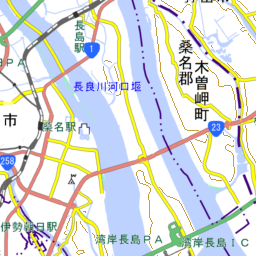 三重県桑名市の城郭分布地図-城郭放浪記