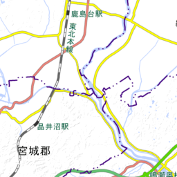 電子足跡ルート地図 奥の細道歩き旅 松島から石巻へ