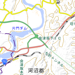 福島県河沼郡の城郭分布地図城郭放浪記