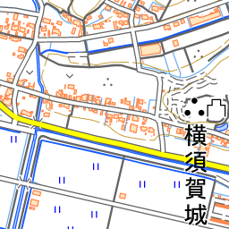 横須賀城の写真 横須賀城縄張り図 攻城団